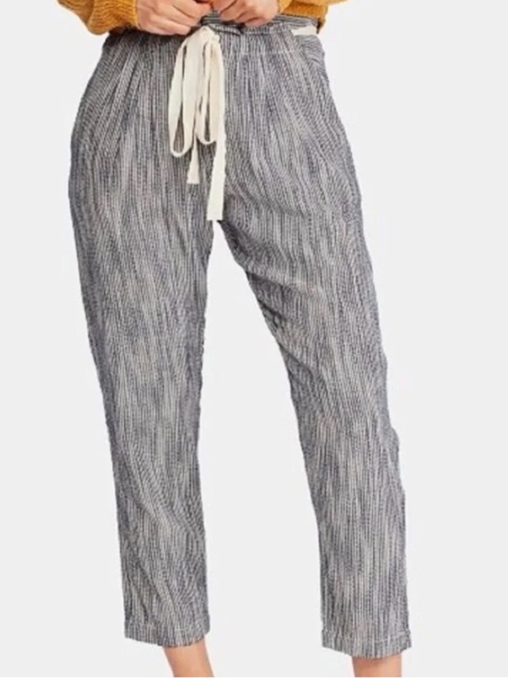 Free People Sz 6 Light At Sunrise Casual Cotton Striped Pants